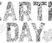 Coloriage Le jour de la Terre pour adulte