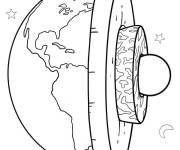 Coloriage Le noyau de la Terre