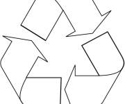 Coloriage Logo recyclage pour sauver la Terre