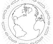 Coloriage Paradis plan&egrave;te Terre