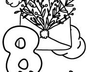 Coloriage et dessins gratuit 8 mars pour remercier les femmes à imprimer