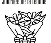 Coloriage Bonne f&ecirc;te de tous les femmes du monde