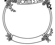 Coloriage et dessins gratuit Carte de v&oelig;ux de la journ&eacute;e de la belle femme à imprimer
