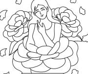 Coloriage Carte de V&oelig;ux de la Journ&eacute;e de la femme