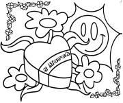 Coloriage et dessins gratuit Chocolat et cadeaux pour la Journ&eacute;e de la femme à imprimer