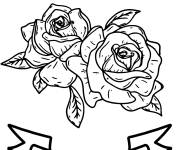 Coloriage Des roses pour la journ&eacute;e internationale de la femme