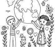 Coloriage et dessins gratuit Egalit&eacute; entre les femmes et les hommes journ&eacute;e de la femme à imprimer