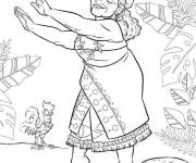 Coloriage Femme en dansant pendant la journ&eacute;e de la femme