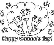 Coloriage et dessins gratuit Fleurs pour célébrer les femmes à imprimer