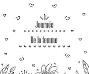 Coloriage Heureuse journ&eacute;e internationale de la femme