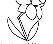 Coloriage Illustration de belle fleur pour la journ&eacute;e de la femme