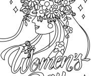 Coloriage Image d'une femme pour la journ&eacute;e des femmes