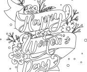 Coloriage Journ&eacute;e de la femme gratuit