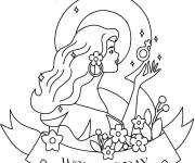 Coloriage Journ&eacute;e de la femme imprimable