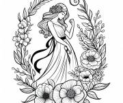 Coloriage Journ&eacute;e internationale de la belle femme