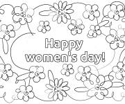 Coloriage Joyeuse Journ&eacute;e de la femme