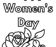Coloriage Joyeuse journ&eacute;e de la femme GS