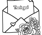 Coloriage Lettre de remerc&icirc;ment pour la journ&eacute;e de la femme