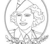Coloriage Margaret Bourke symbole de la journ&eacute;e de la femme