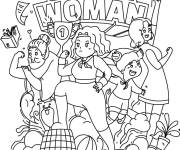 Coloriage Super femmes Journ&eacute;e de la femme