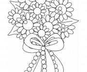 Coloriage Bouquet de fleurs pou Mariage