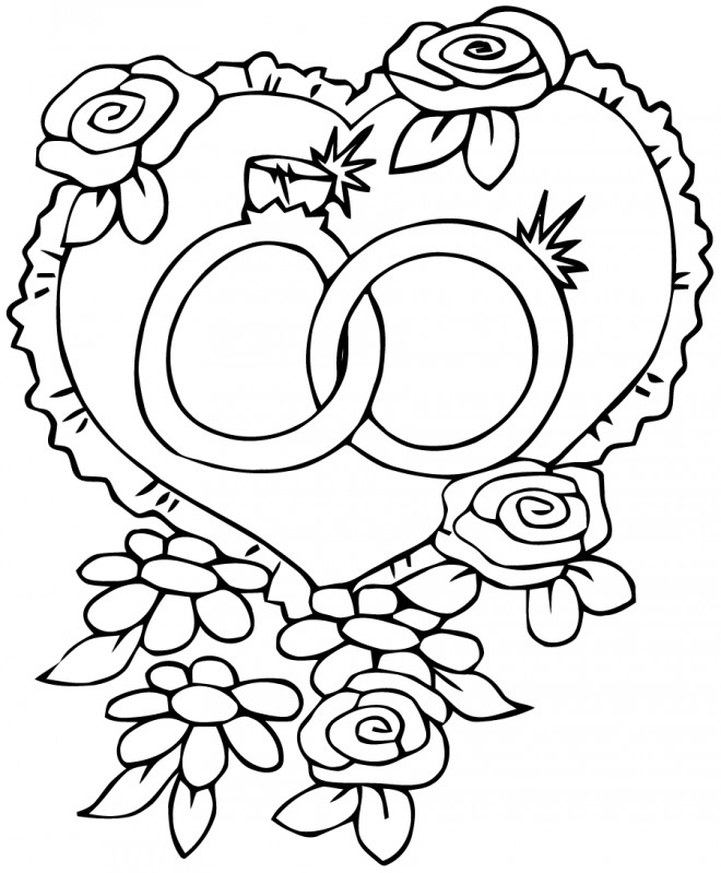 Coloriage De Mariage Gratuit