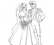 Coloriage Le Mariage de Princesse