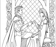 Coloriage Le Mariage du Prince et Princesse