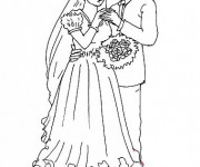 Coloriage Mariage Adulte facile