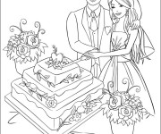 Coloriage et dessins gratuit Mariage Disney à imprimer