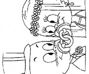 Coloriage Mariage et B&eacute;b&eacute;s