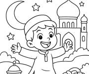 Coloriage Enfant te souhaite un joyeux Mawlid