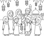 Coloriage Enfants et Mawlid Al Nabi