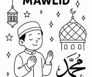 Coloriage Festivit&eacute; de Mawlid Al Nabi Mohamed