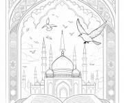 Coloriage F&ecirc;te Al Mawlid Al nabawi &agrave; motif