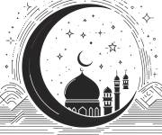 Coloriage Illustration Al Mawlid du monde islmaique