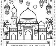 Coloriage Mawlid Al Nabi facile