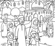Coloriage Mawlid du proph&egrave;te Mohamed