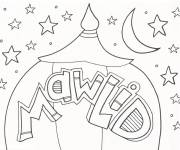 Coloriage Mawlid &eacute;crit sur le mosqu&eacute;e