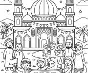 Coloriage Mawlid f&ecirc;te religieuse musulmane