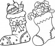 Coloriage Bas de Noël