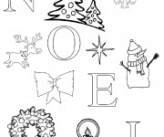 Coloriage et dessins gratuit Carte de Noël à imprimer