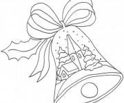 Coloriage et dessins gratuit Cloche de Noël à imprimer