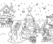 Coloriage D&eacute;cor de No&euml;l
