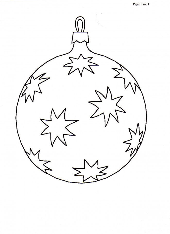 Coloriage et dessins gratuits Dessin boule de Noël simple à imprimer