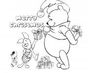 Coloriage Joyeux Noël de Winny L'ourson