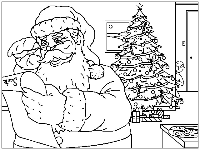 Coloriage et dessins gratuits Lettre au Père-Noël à imprimer