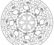 Coloriage et dessins gratuit Mandalas de Noël à imprimer