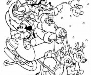 Coloriage Mickey bébé en Noël