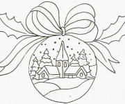 Coloriage Paysage d'hivers